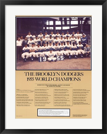 Framed Brooklyn Dodgers, 1955 Print