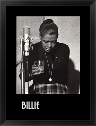 Framed Billie Holiday, Last Recording Session Print