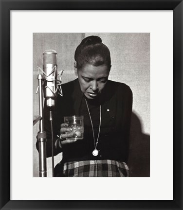 Framed Billie Holiday, Last Recording Session Print