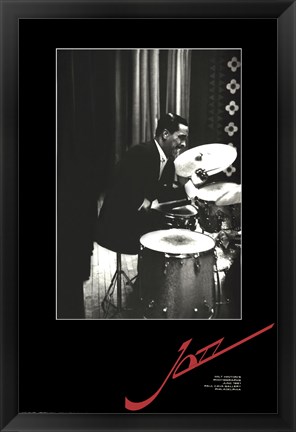 Framed Jazz - J.C. Heard Print