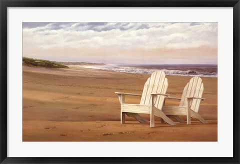 Framed Flying Point Beach Print