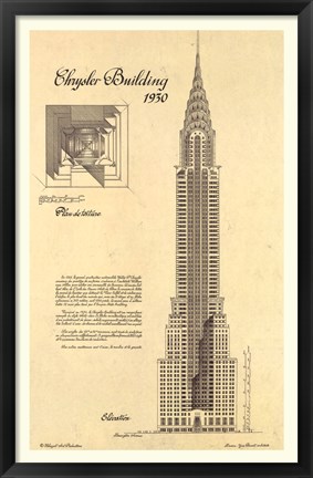 Framed Chrysler Building Print