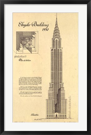 Framed Chrysler Building Print