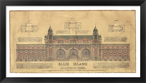 Framed Ellis Island Print