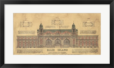 Framed Ellis Island Print