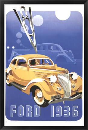 Framed Ford, 1936 Print