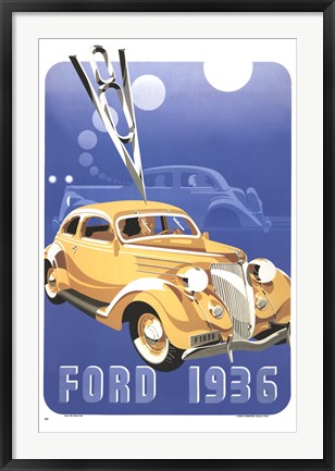 Framed Ford, 1936 Print