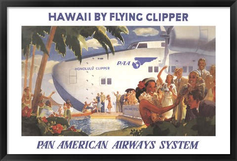 Framed Honolulu Clipper Print