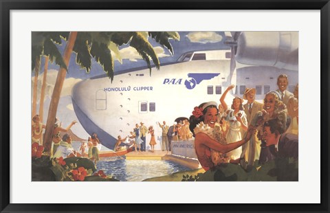 Framed Honolulu Clipper Print