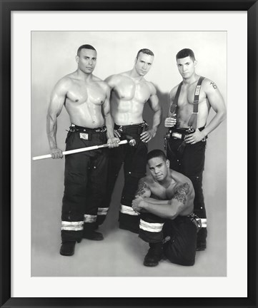 Framed Latino Firefighters Print