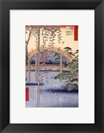 Framed Inside Kameido-Tenjin Shrine (mini) Print