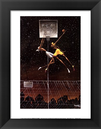 Framed Omega Fly Dunk (mini) Print