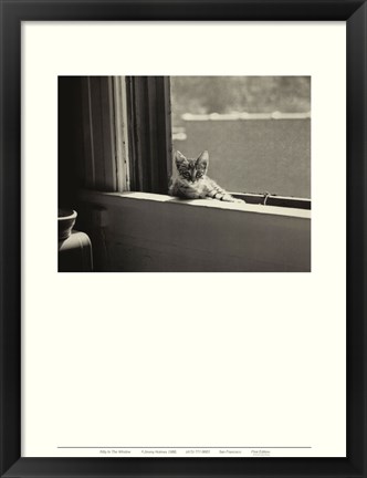 Framed Kitty in the Window Print