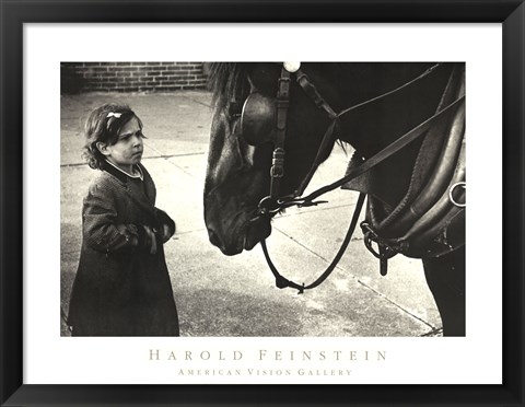 Framed Girl with Horse Print