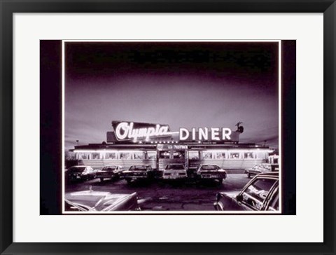 Framed Olympia Diner Print