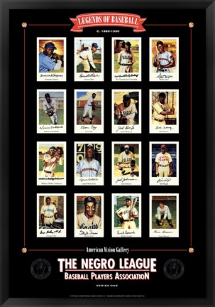 Framed Negro League Baseball Legends Print