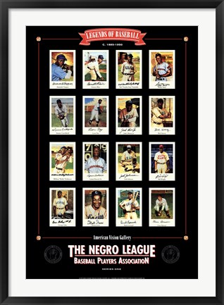 Framed Negro League Baseball Legends Print