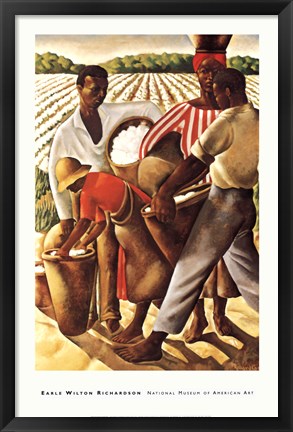 Framed Employment of Negroes in Agriculture, 1934 (AKA: Cotton Pickers) Print