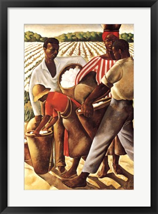 Framed Employment of Negroes in Agriculture, 1934 (AKA: Cotton Pickers) Print