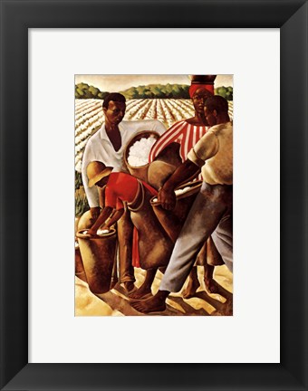 Framed Employment of Negroes in Agriculture, 1934 (AKA: Cotton Pickers) (mini) Print