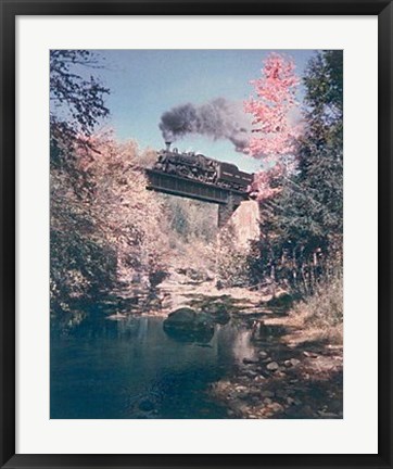 Framed Bridge 52, Train #201 East Bound Print