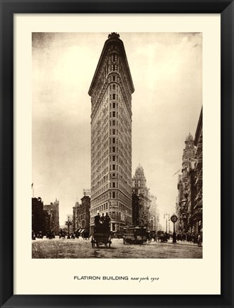 Framed Flatiron Building, New York, 1910 Print