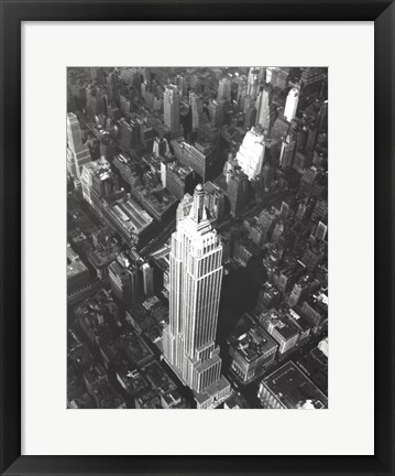 Framed Empire State Building, Aerial View, 1935 Print