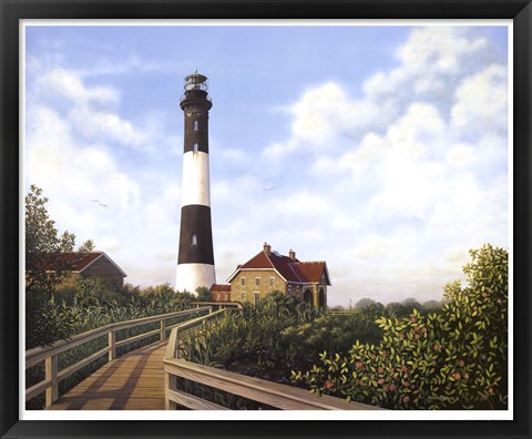 Framed West Channel Lighthouse Print