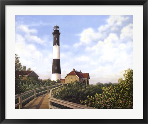 Framed West Channel Lighthouse Print