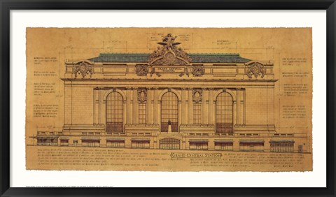 Framed Grand Central Station (Facade) Print