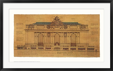 Framed Grand Central Station (Facade) Print