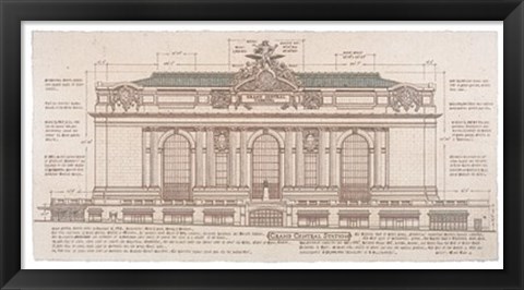 Framed Grand Central Station (Facade) Print