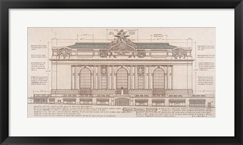 Framed Grand Central Station (Facade) Print