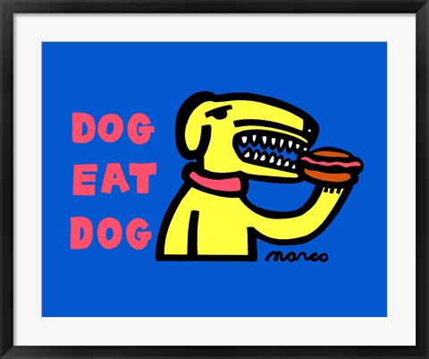 Framed Dog Eat Dog Print