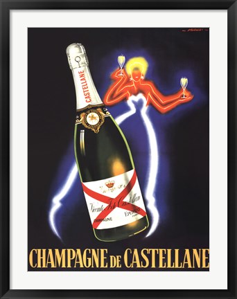 Framed Champagne de Castellane Print