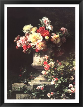 Framed Peonies and Roses Print