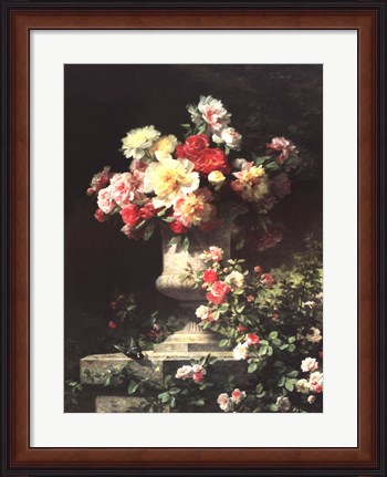 Framed Peonies and Roses Print