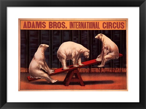 Framed Adams Bros Int&#39;l Circus Print