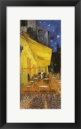 Framed Cafe Terrace on the Place du Forum, Arles, at Night, c.1888 Print