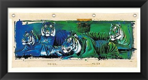 Framed Wild Tigers Print