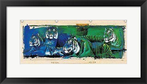 Framed Wild Tigers Print