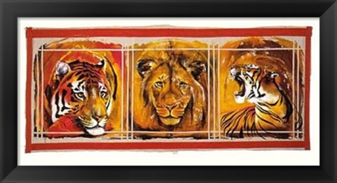 Framed Felines Print