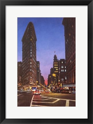 Framed Flatiron at Dusk Print