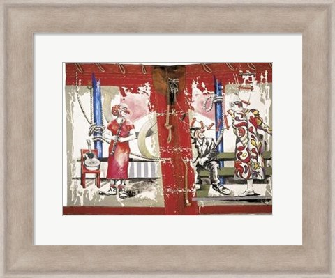 Framed Clown Trio Print