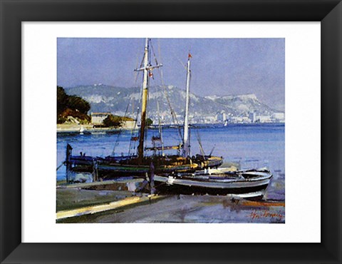 Framed Fishing Boats Print