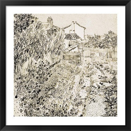 Framed Jardin de Fleurs Print