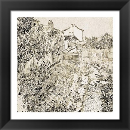 Framed Jardin de Fleurs Print