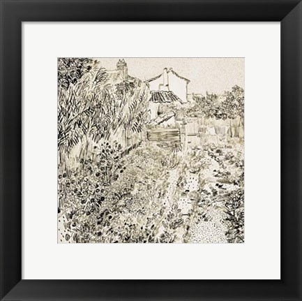 Framed Jardin de Fleurs Print