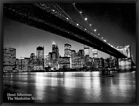 Framed Manhattan Skyline Print