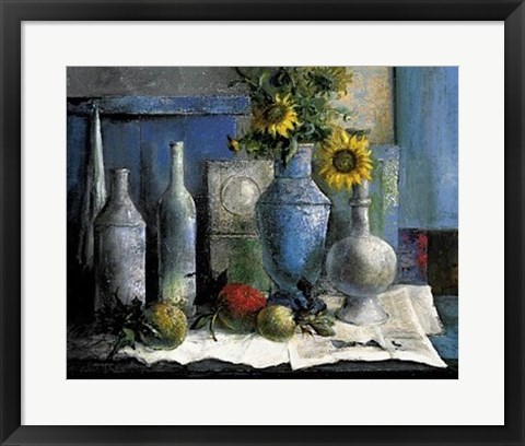 Framed Nature Morte a la Pendule Print